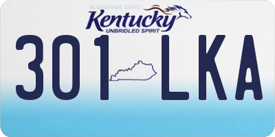 KY license plate 301LKA