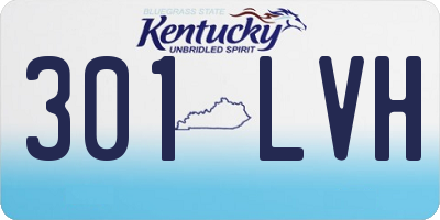 KY license plate 301LVH
