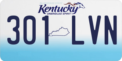 KY license plate 301LVN