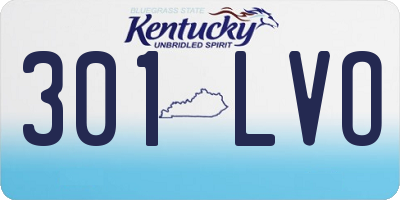 KY license plate 301LVO