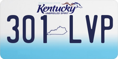 KY license plate 301LVP