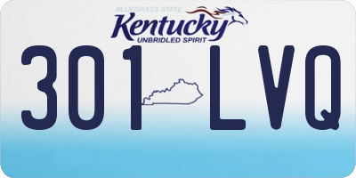 KY license plate 301LVQ