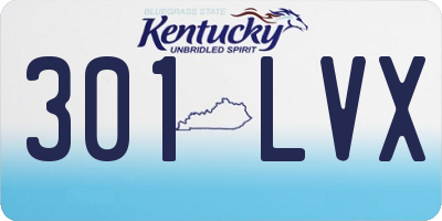 KY license plate 301LVX