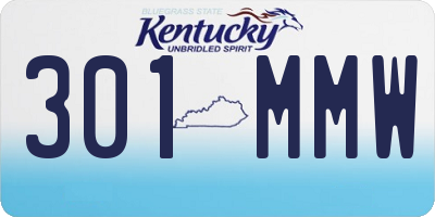 KY license plate 301MMW