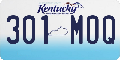 KY license plate 301MOQ