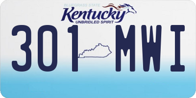 KY license plate 301MWI