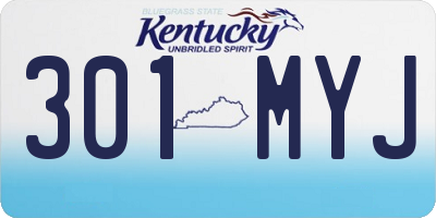 KY license plate 301MYJ