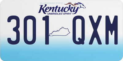 KY license plate 301QXM