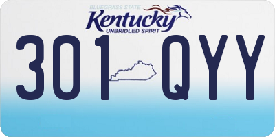 KY license plate 301QYY