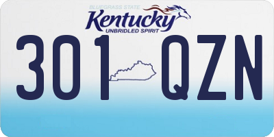 KY license plate 301QZN