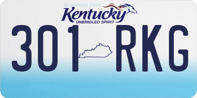 KY license plate 301RKG