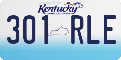 KY license plate 301RLE