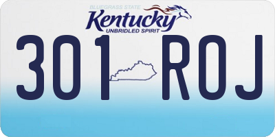 KY license plate 301ROJ