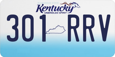 KY license plate 301RRV