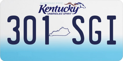 KY license plate 301SGI