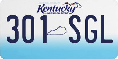 KY license plate 301SGL
