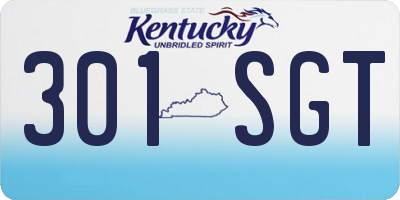 KY license plate 301SGT