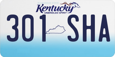 KY license plate 301SHA