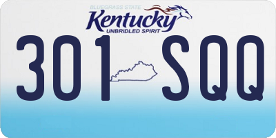 KY license plate 301SQQ