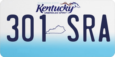 KY license plate 301SRA