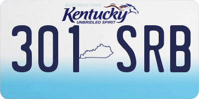 KY license plate 301SRB