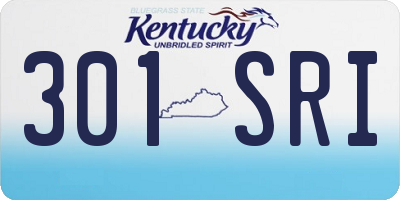 KY license plate 301SRI
