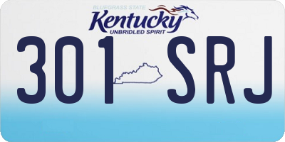 KY license plate 301SRJ