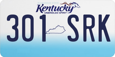 KY license plate 301SRK