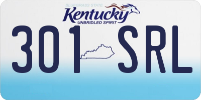 KY license plate 301SRL