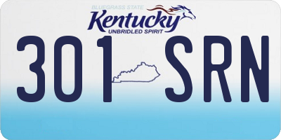 KY license plate 301SRN