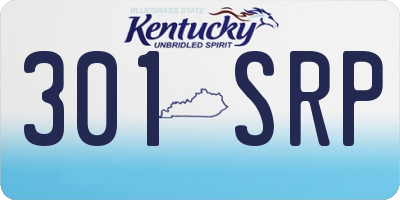 KY license plate 301SRP