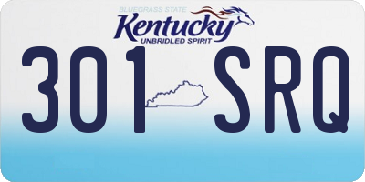 KY license plate 301SRQ