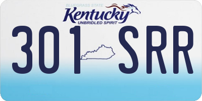 KY license plate 301SRR