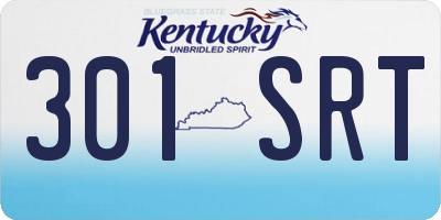 KY license plate 301SRT