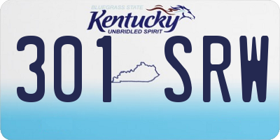 KY license plate 301SRW