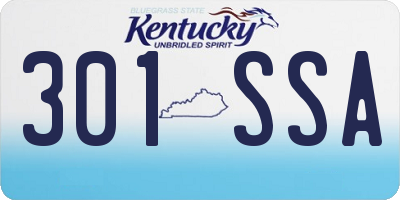 KY license plate 301SSA