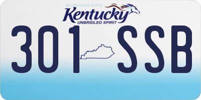 KY license plate 301SSB