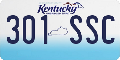 KY license plate 301SSC