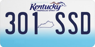 KY license plate 301SSD