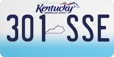 KY license plate 301SSE