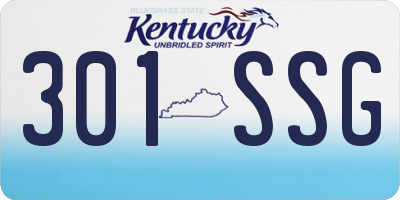 KY license plate 301SSG