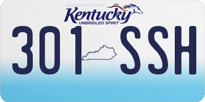 KY license plate 301SSH