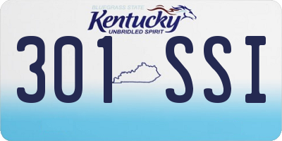 KY license plate 301SSI