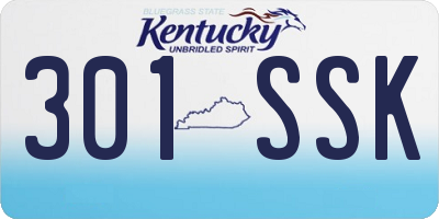 KY license plate 301SSK