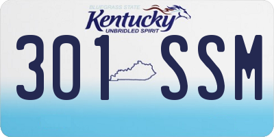 KY license plate 301SSM