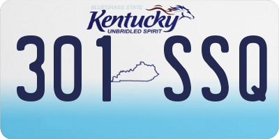 KY license plate 301SSQ