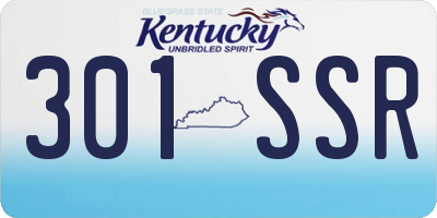 KY license plate 301SSR
