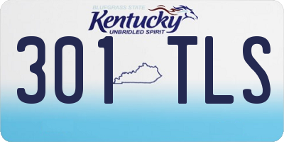 KY license plate 301TLS