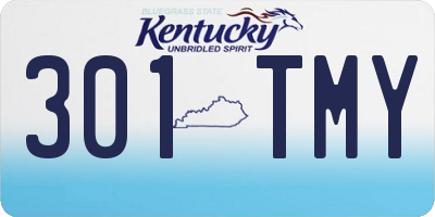 KY license plate 301TMY