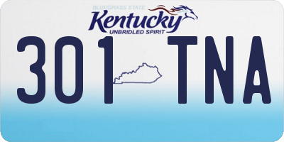 KY license plate 301TNA